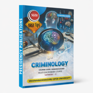 Criminology – SGOU Degree Semester 2 Learners Guide (SGB24SO101MD) Book Cover