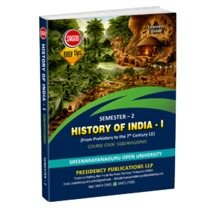 SGOU History of India I SGB24HS102MC Semester 2 Learner's Guide published by Presidency Publications LLP